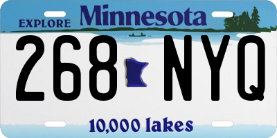 MN license plate 268NYQ