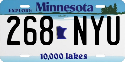 MN license plate 268NYU