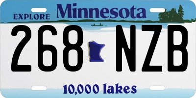 MN license plate 268NZB