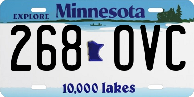 MN license plate 268OVC