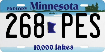 MN license plate 268PES
