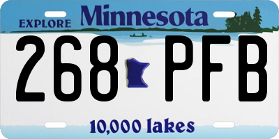 MN license plate 268PFB
