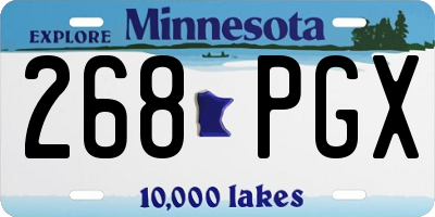 MN license plate 268PGX