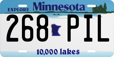 MN license plate 268PIL