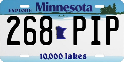 MN license plate 268PIP