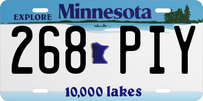MN license plate 268PIY