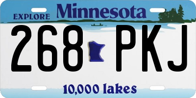 MN license plate 268PKJ