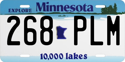 MN license plate 268PLM