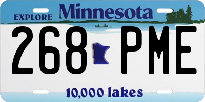 MN license plate 268PME