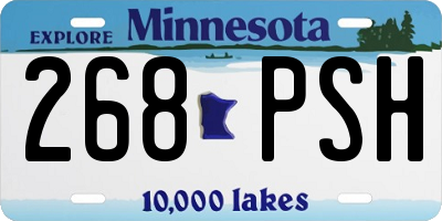 MN license plate 268PSH
