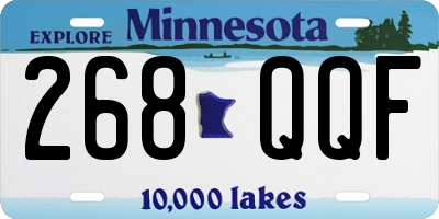 MN license plate 268QQF