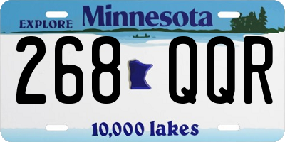 MN license plate 268QQR