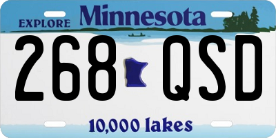 MN license plate 268QSD