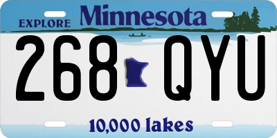 MN license plate 268QYU