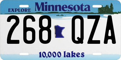 MN license plate 268QZA