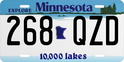 MN license plate 268QZD