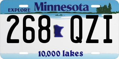 MN license plate 268QZI