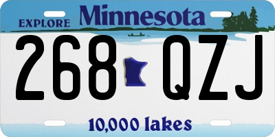 MN license plate 268QZJ