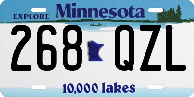 MN license plate 268QZL