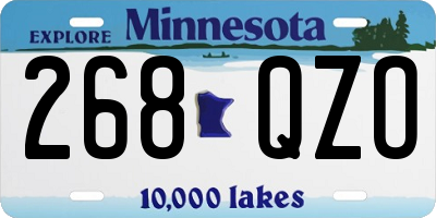 MN license plate 268QZO
