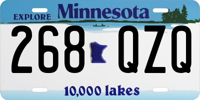 MN license plate 268QZQ