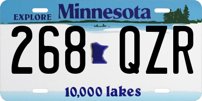 MN license plate 268QZR