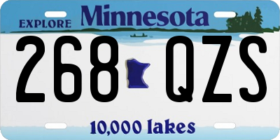 MN license plate 268QZS