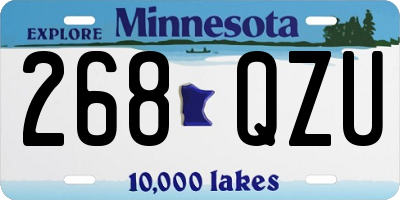 MN license plate 268QZU