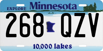 MN license plate 268QZV