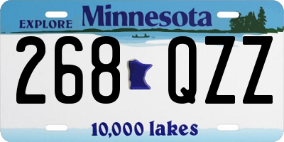 MN license plate 268QZZ