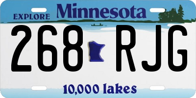 MN license plate 268RJG