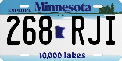 MN license plate 268RJI