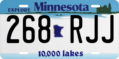 MN license plate 268RJJ