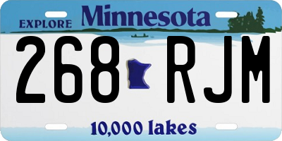 MN license plate 268RJM