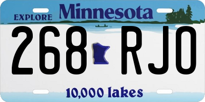 MN license plate 268RJO
