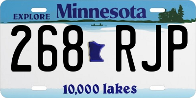 MN license plate 268RJP