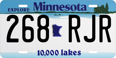 MN license plate 268RJR