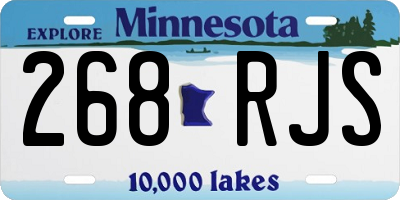 MN license plate 268RJS