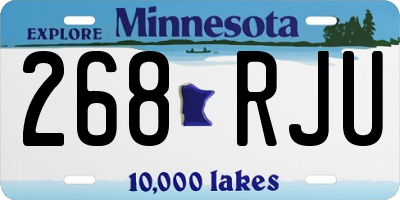 MN license plate 268RJU