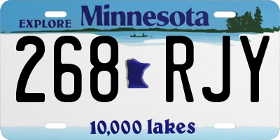 MN license plate 268RJY