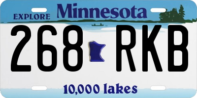 MN license plate 268RKB
