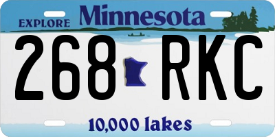 MN license plate 268RKC