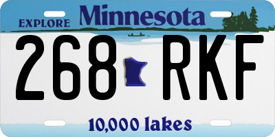 MN license plate 268RKF