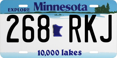 MN license plate 268RKJ