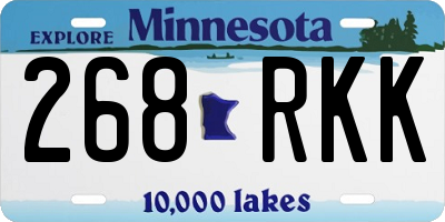 MN license plate 268RKK