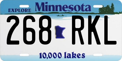 MN license plate 268RKL