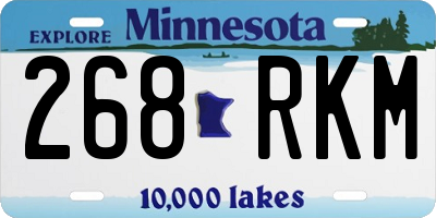 MN license plate 268RKM