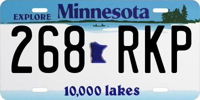 MN license plate 268RKP