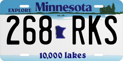 MN license plate 268RKS