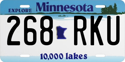 MN license plate 268RKU
